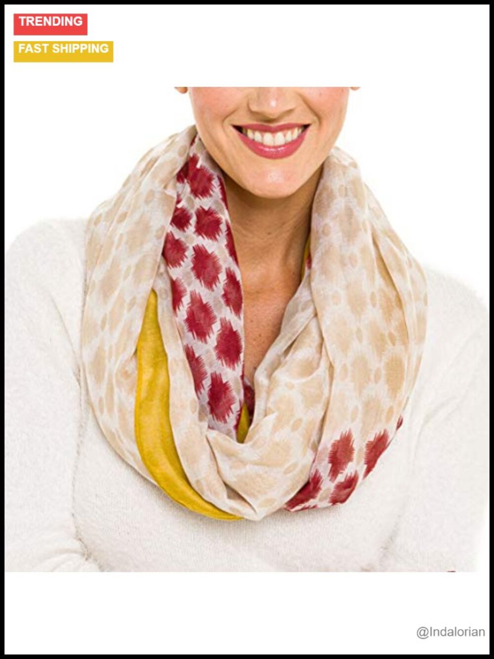 Lightweight Infinity Scarf Fashion Scarf Viscose From Bamboo